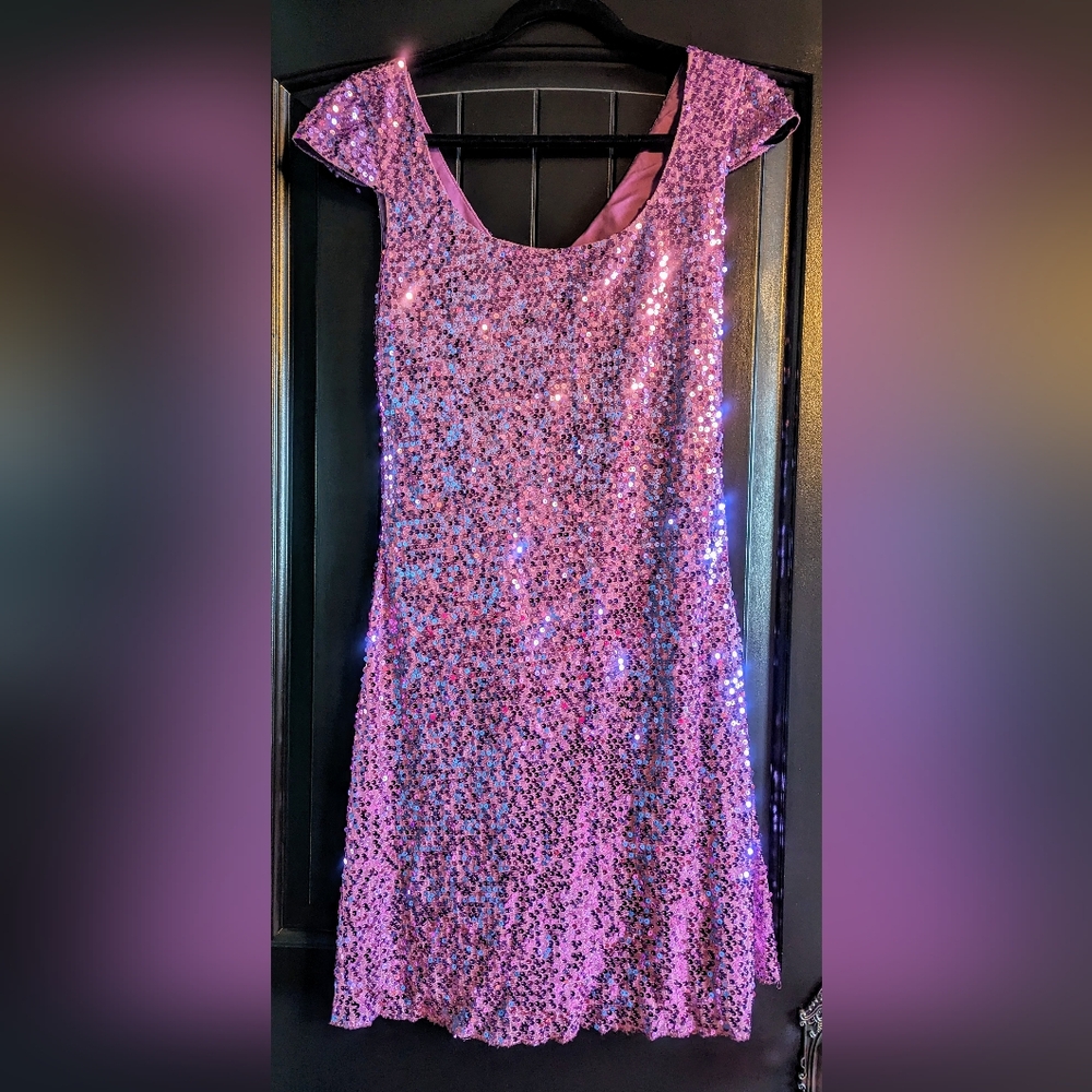 Betsy Johnson Pink sequin dress